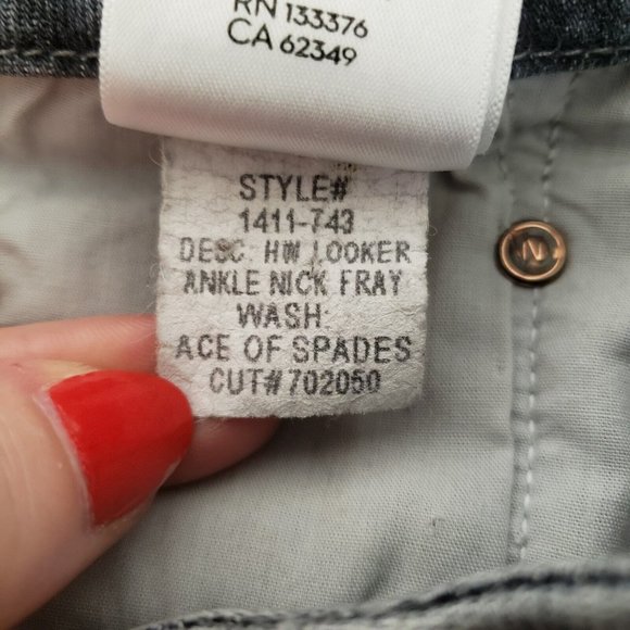 Mother Womens High Waisted Looker Jeans Size 29 Gray Distressed Ankle Nick Fray - Picture 8 of 13